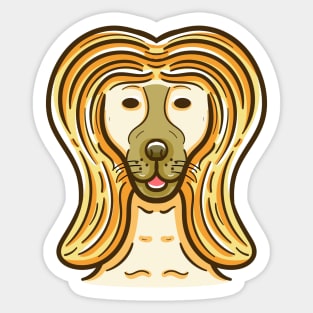 Afghan hound dog Sticker